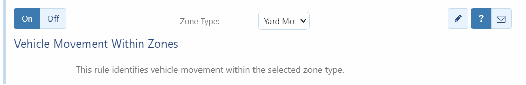 Vehicle movement within zones
